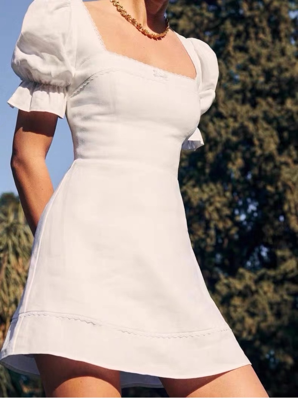 Reformation Evianna Linen Dress Size0